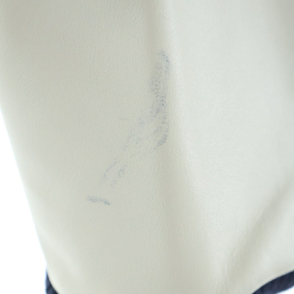 WIND AND SEA(ウィンダンシー) WIND AND BEYOUTH Varsity Jacket ワッペン 刺繍 スタジャン バーシティジャケット アームレザー切替 ネイビー/ホワイト WDS-BYT-RS-01