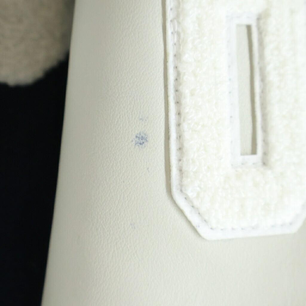 WIND AND SEA(ウィンダンシー) WIND AND BEYOUTH Varsity Jacket ワッペン 刺繍 スタジャン バーシティジャケット アームレザー切替 ネイビー/ホワイト WDS-BYT-RS-01