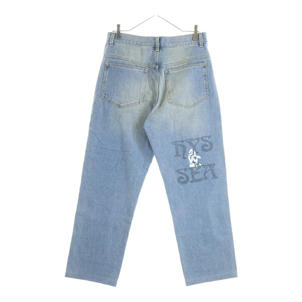 WIND AND SEA(ウィンダンシー) × HYSTERIC GLAMOUR DENIM PANTS ヒステリックグラマー パッチ付き デニムパンツ インディゴ WDS-C-HYS-24-Q2-04