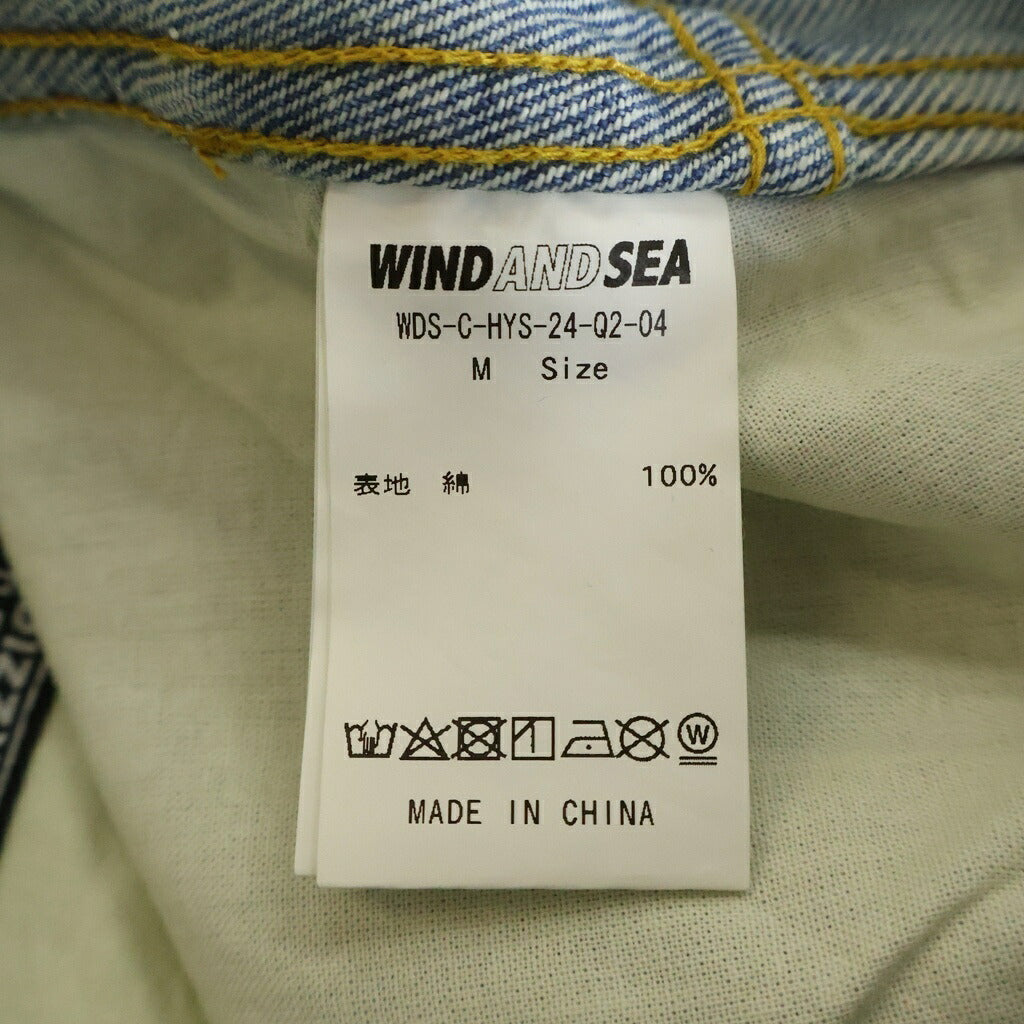 WIND AND SEA(ウィンダンシー) × HYSTERIC GLAMOUR DENIM PANTS ヒステリックグラマー パッチ付き デニムパンツ インディゴ WDS-C-HYS-24-Q2-04