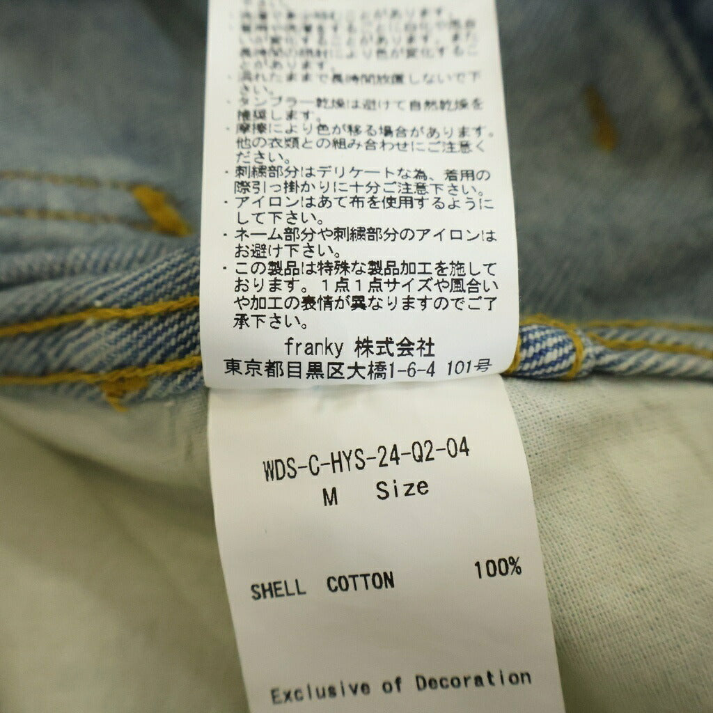 WIND AND SEA(ウィンダンシー) × HYSTERIC GLAMOUR DENIM PANTS ヒステリックグラマー パッチ付き デニムパンツ インディゴ WDS-C-HYS-24-Q2-04