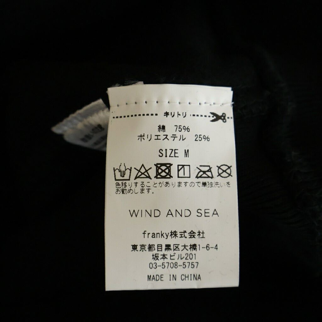 WIND AND SEA(ウィンダンシー) 3周年記念 ロゴプリント フーディー プルオーバーパーカー ブラック WDS-NKM-01