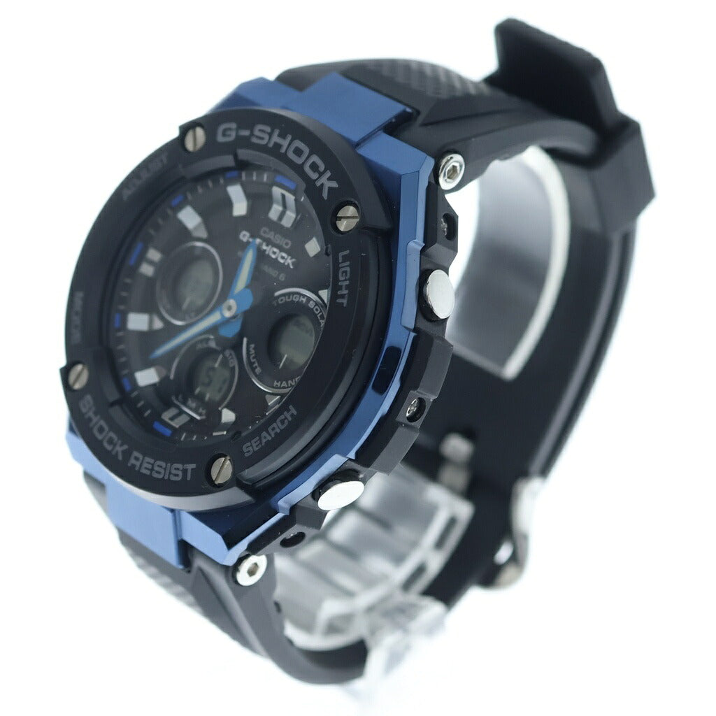 CASIO G-SHOCK(カシオ ジーショック) G-STEEL Gスチール 電波ソーラー アナデジ 腕時計 ブルー/ブラック GST-W300G-1A2JF