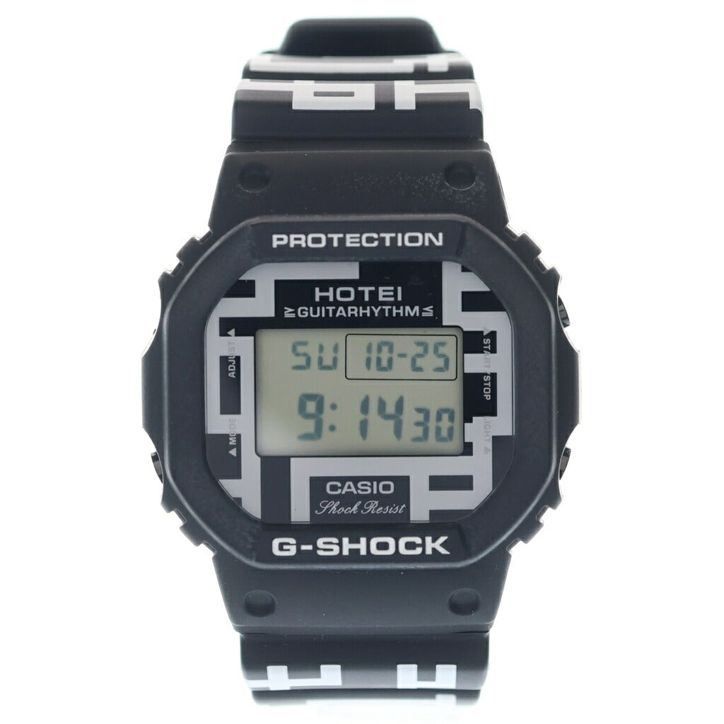 CASIO G-SHOCK(カシオ ジーショック) ×布袋寅泰 35周年 GUITARHYTHM ギタリズム模様 デジタル 腕時計 ブラック/ホワイト DW-5600HT