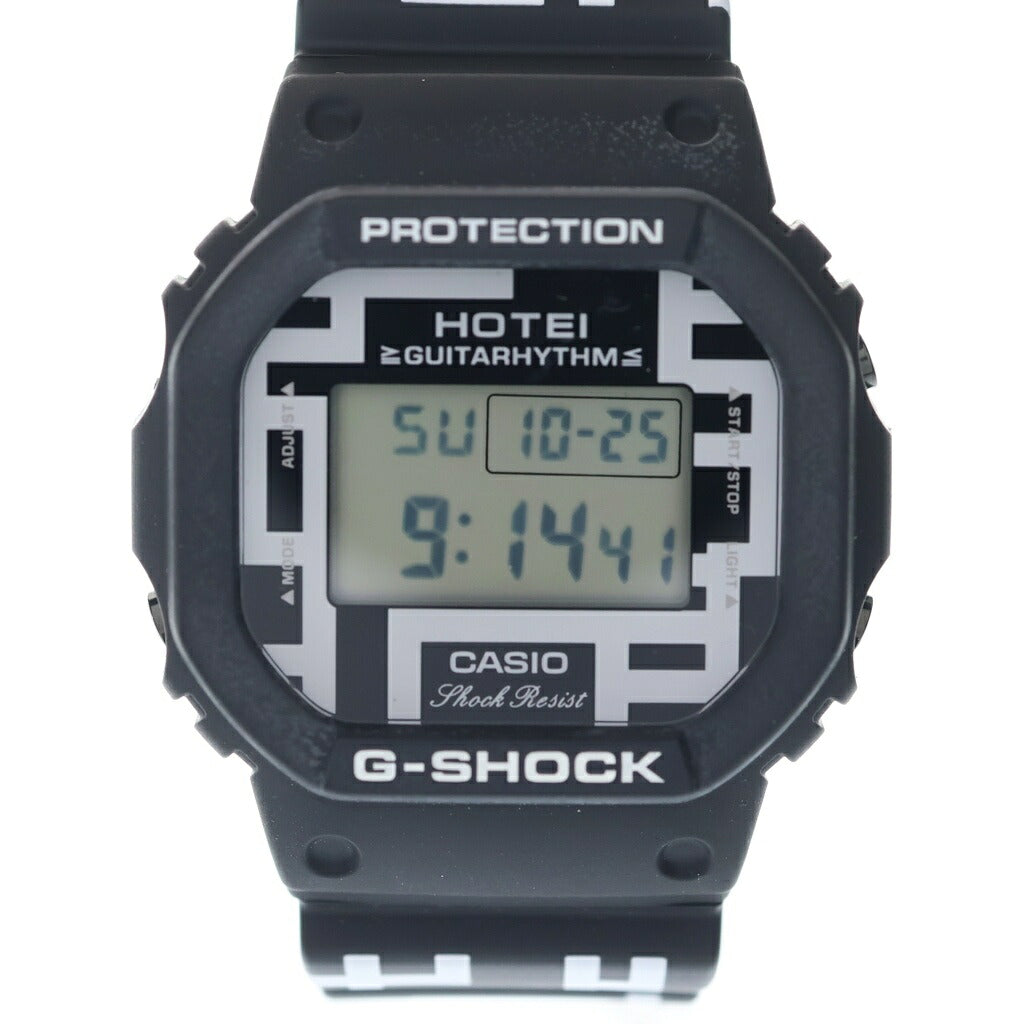 CASIO G-SHOCK(カシオ ジーショック) ×布袋寅泰 35周年 GUITARHYTHM ギタリズム模様 デジタル 腕時計 ブラック/ホワイト DW-5600HT