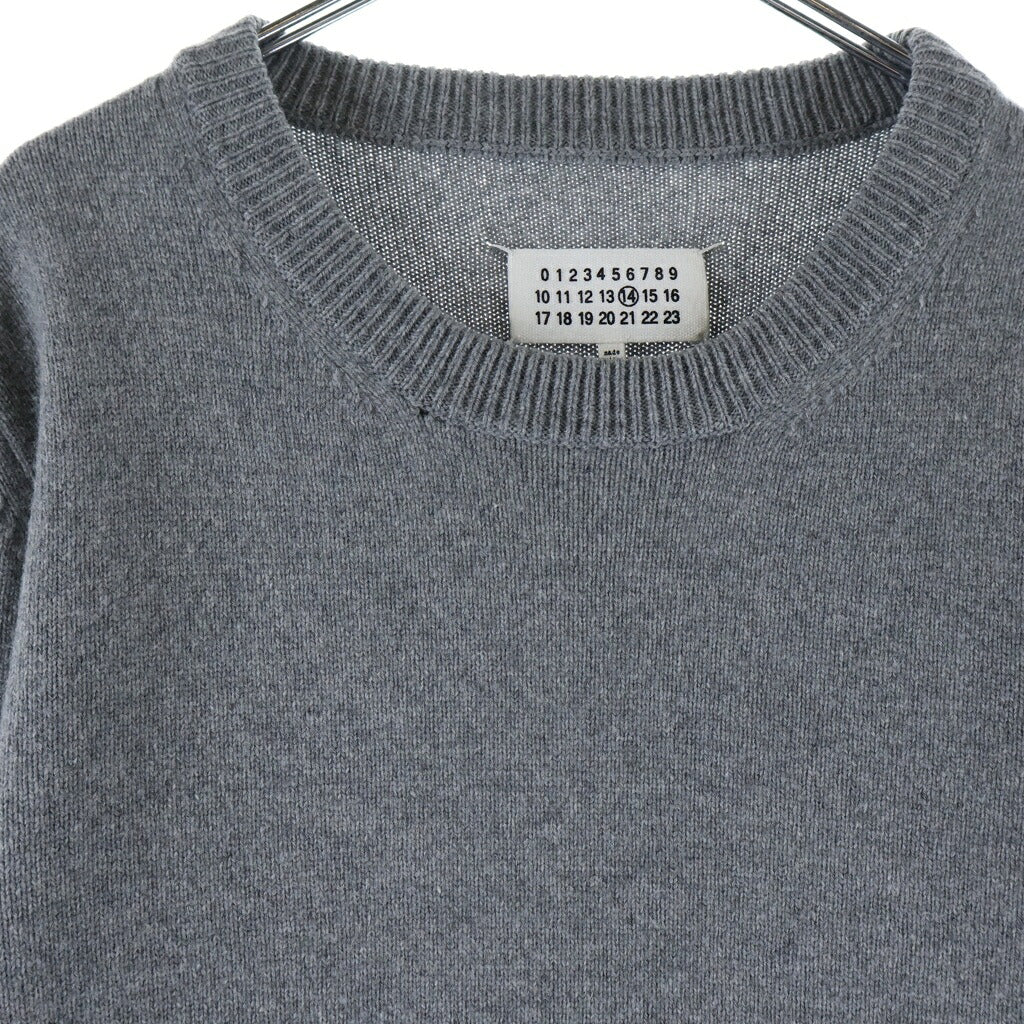 Maison Margiela(メゾンマルジェラ) 19AW Arm Stripe Crew Knit アームストライプ クルーネックニット セーター グレー S50HA0903 S16824