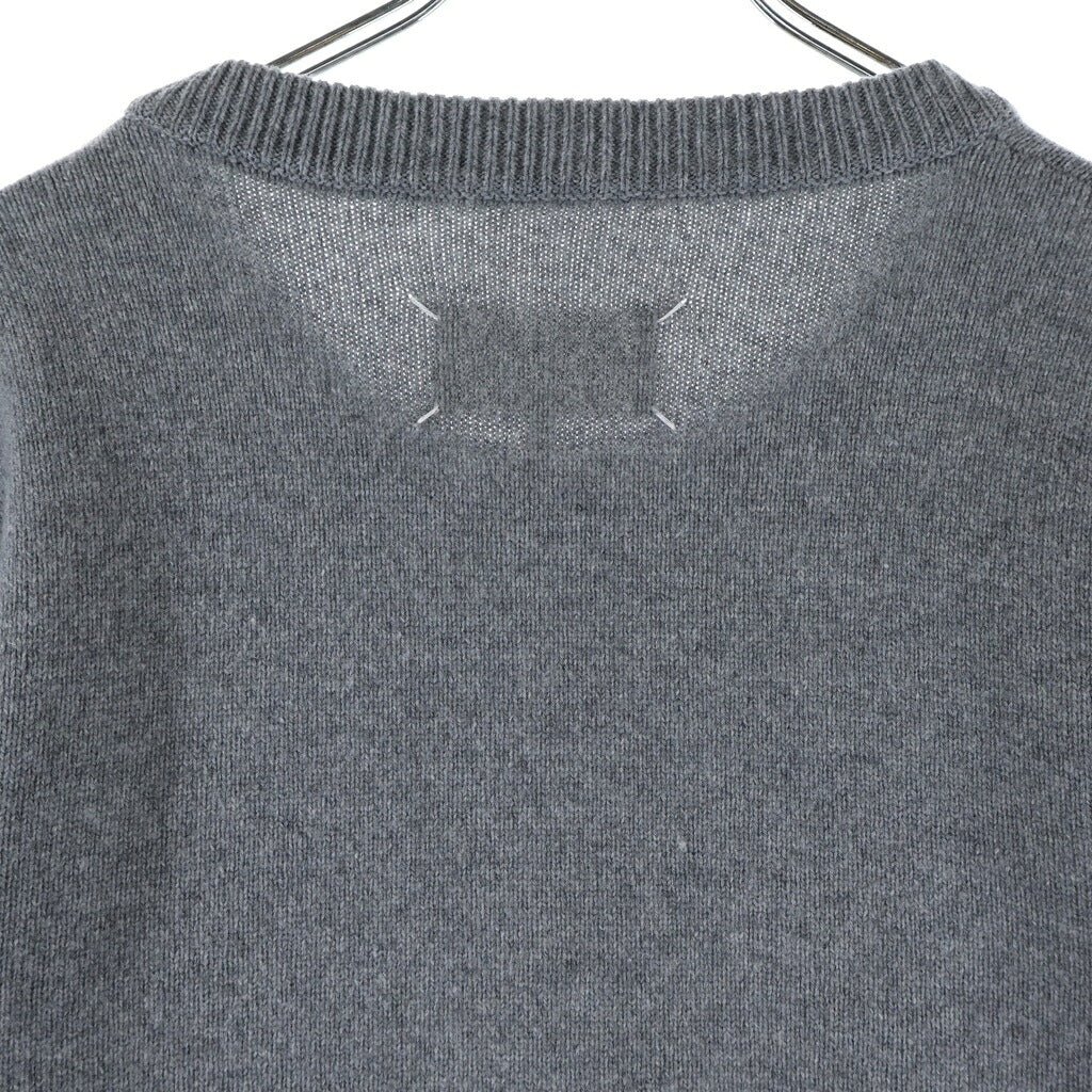 Maison Margiela(メゾンマルジェラ) 19AW Arm Stripe Crew Knit アームストライプ クルーネックニット セーター グレー S50HA0903 S16824