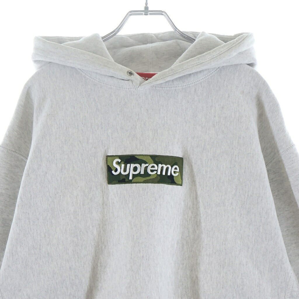 SUPREME(シュプリーム) 23FW CAMO BOX LOGO HOODED SWEATSHIRT カモボックスロゴ フーデッドスウェットシャツ プルオーバーパーカー グレー