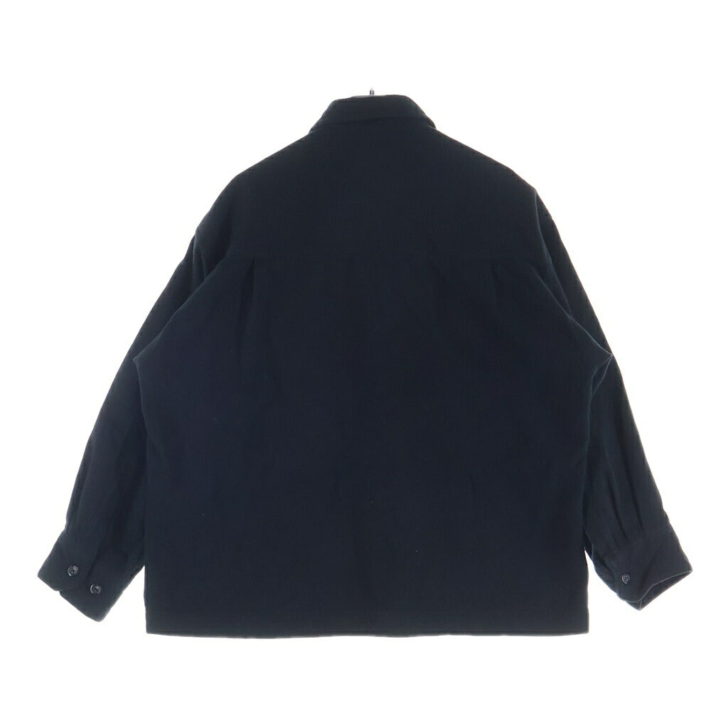 WTAPS(ダブルタップス) 23AW DECK 02 LS / COTTON. TWILL コットン ダブルポケット 長袖シャツ ブラック 232TQDT-SHM03