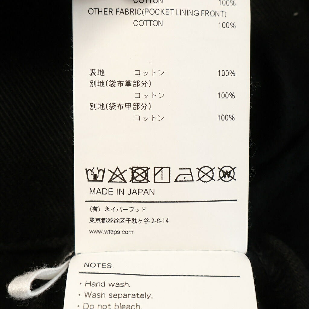 WTAPS(ダブルタップス) 22AW WTAPS WCPO 02 LS / COTTON. TWILL ダブルポケット 長袖シャツ ブラック 222WVDT-SHM05