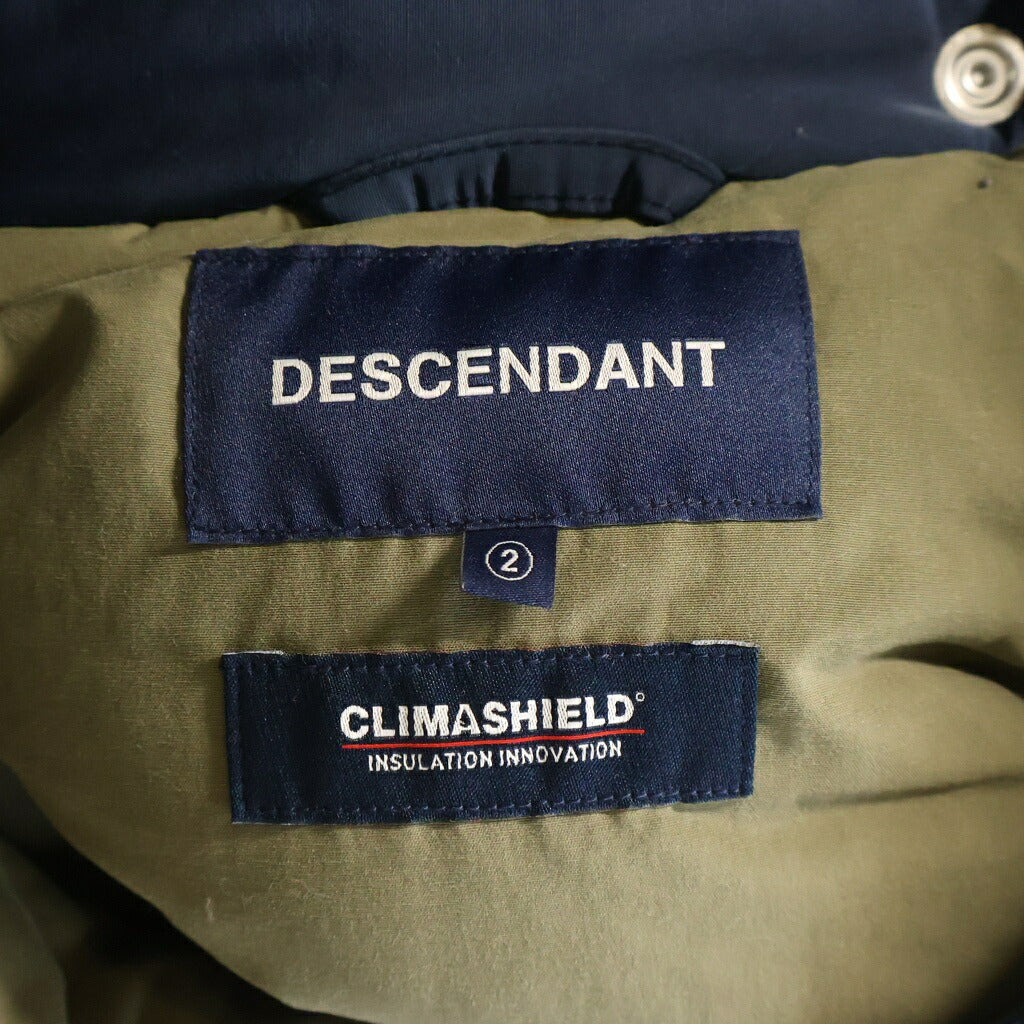 DESCENDANT(ディセンダント) 23AW MOUNTAIN HAT PADDING JACKET CLIMASHIELD クライマーシールド 中綿ジャケット ネイビー