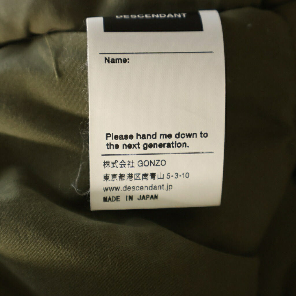 DESCENDANT(ディセンダント) 23AW MOUNTAIN HAT PADDING JACKET CLIMASHIELD クライマーシールド 中綿ジャケット ネイビー