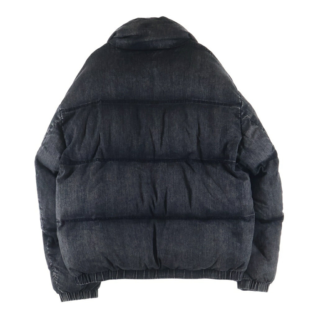 DIESEL(ディーゼル) 24AW Faded Denim Puffer Jacket フェイデッド デニム パファー ジャケット 中綿ジャケット ブラック A16077