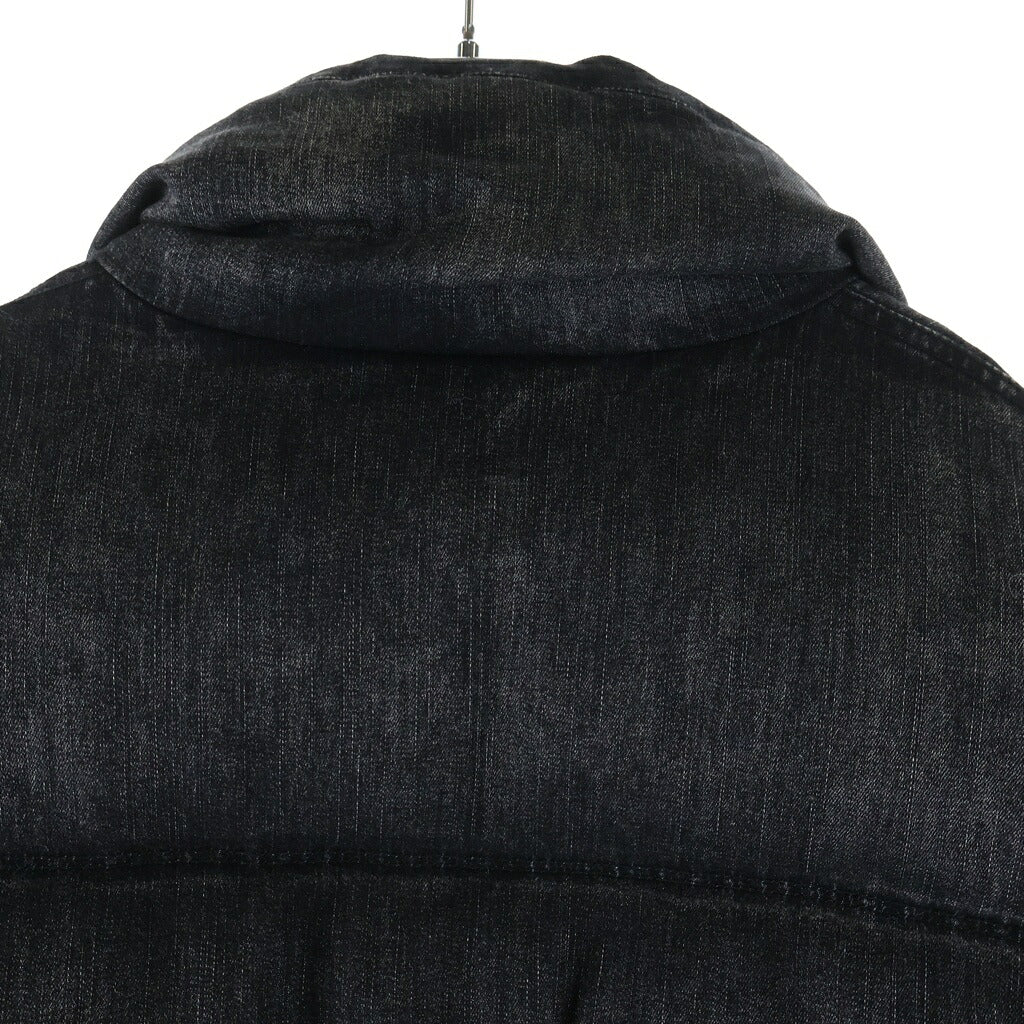DIESEL(ディーゼル) 24AW Faded Denim Puffer Jacket フェイデッド デニム パファー ジャケット 中綿ジャケット ブラック A16077