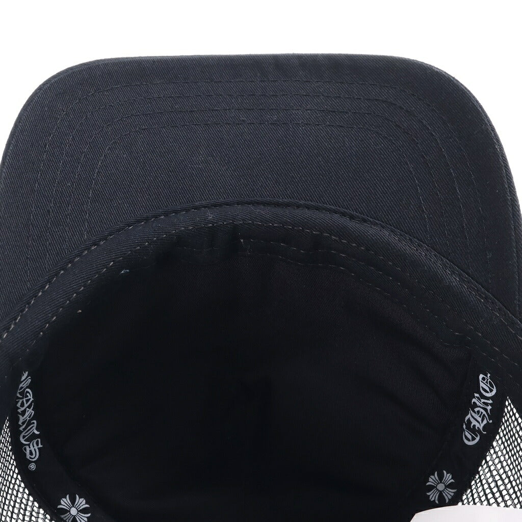 CHROME HEARTS(クロムハーツ) TRUCKER CAP 3セメタリー レザークロスパッチ メッシュトラッカーキャップ 帽子 ブラック/ピンク