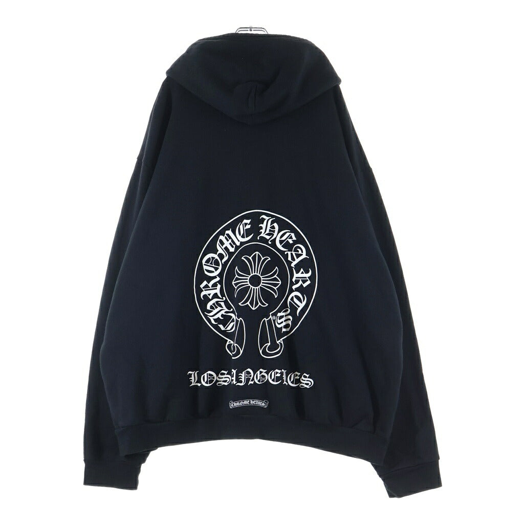 CHROME HEARTS(クロムハーツ) LOS ANGELES HORSESHOE ZIP UP HOODIE ロサンゼルス限定 ホースシュー ジップアップパーカー フーディー ブラック