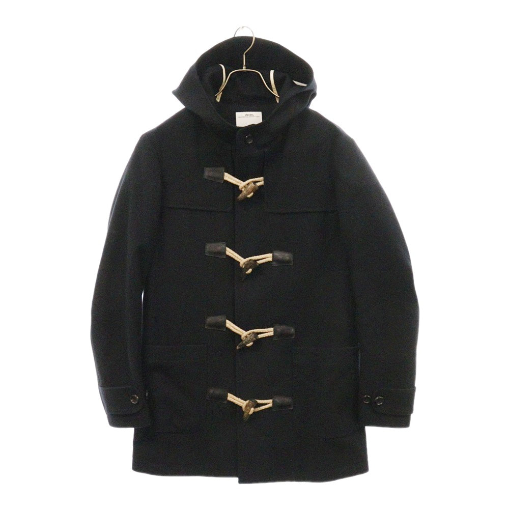 VISVIM(ヴィスヴィム) GORE-WINDSTOPER ウィンドストッパー フーデッド ウール ショート ダッフルコート ブラック VS0001571