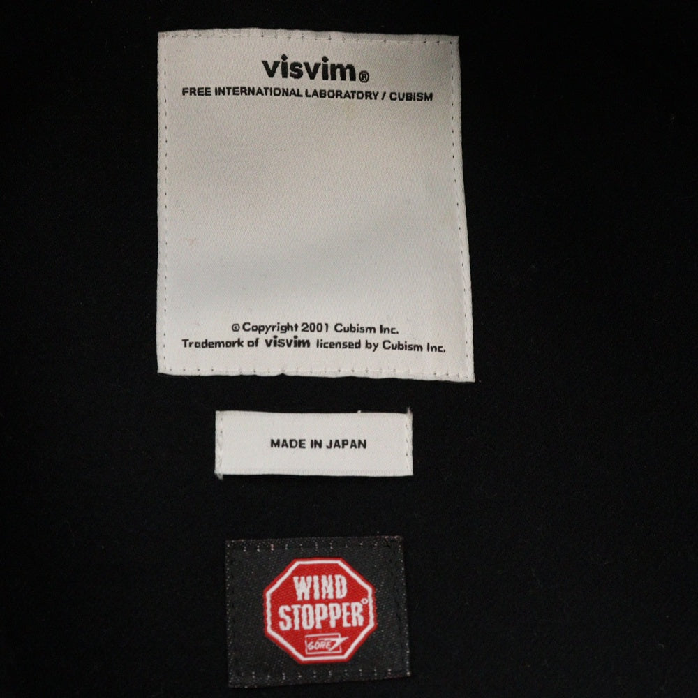 VISVIM(ヴィスヴィム) GORE-WINDSTOPER ウィンドストッパー フーデッド ウール ショート ダッフルコート ブラック VS0001571