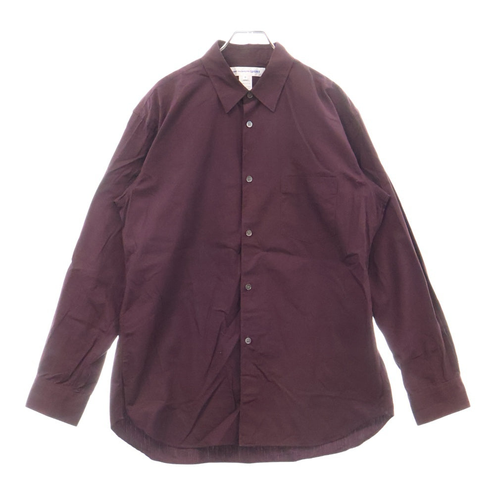 COMME des GARCONS SHIRT(コムデギャルソンシャツ) FOREVER フォーエバー コットン レギュラーカラー 長袖シャツ ロングスリーブ バーガンディ FO01B201