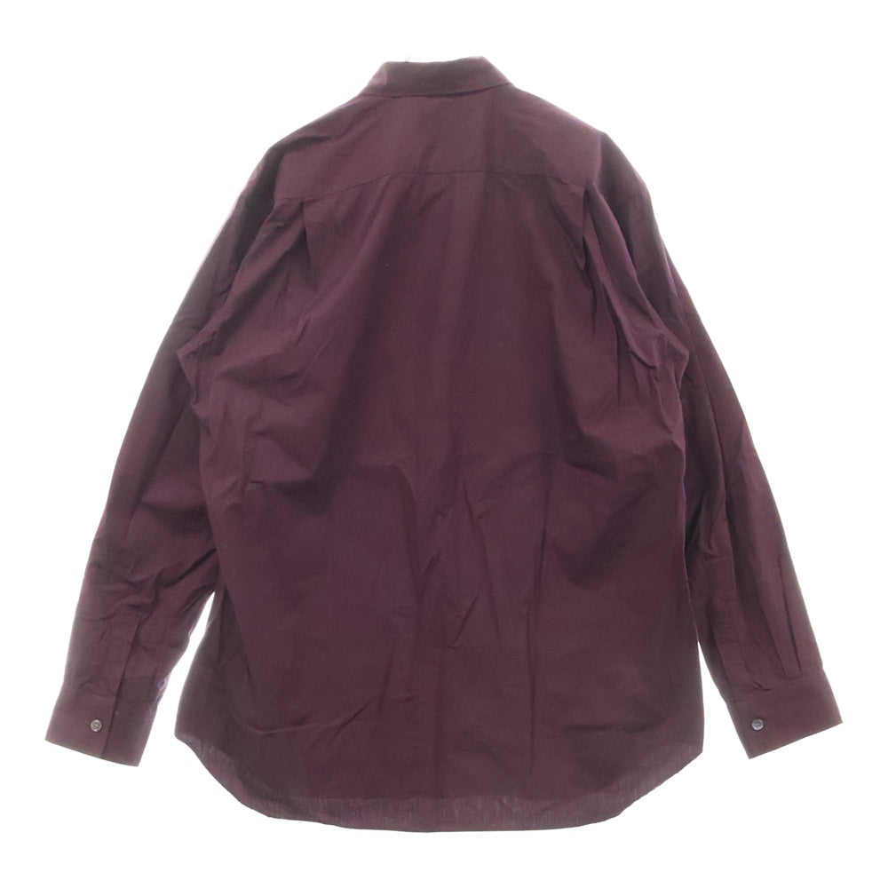 COMME des GARCONS SHIRT(コムデギャルソンシャツ) FOREVER フォーエバー コットン レギュラーカラー 長袖シャツ ロングスリーブ バーガンディ FO01B201