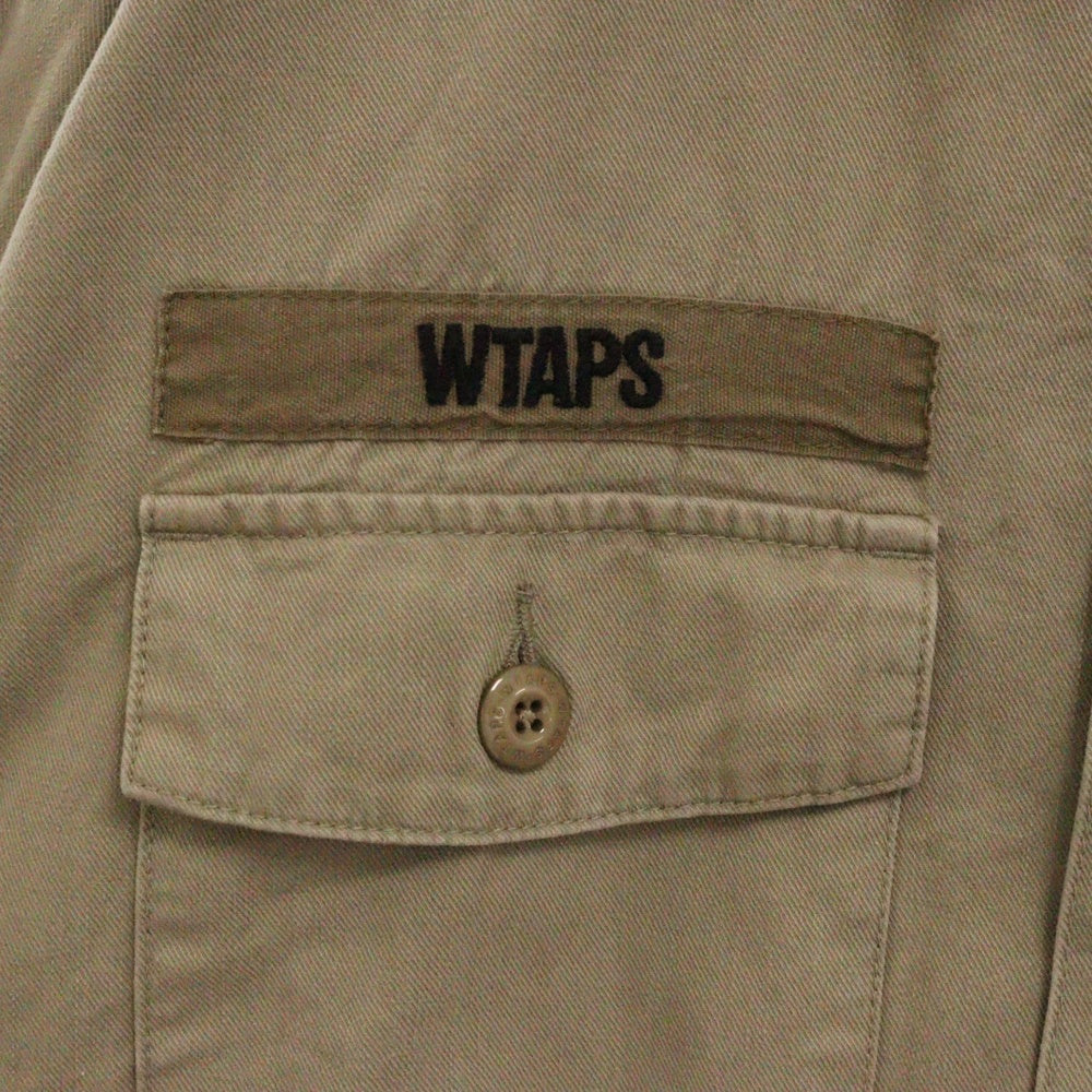 WTAPS(ダブルタップス) BUDS LS 01 バッズ ウォッシュ加工 長袖シャツ ミリタリージャケット 191BRDT-SHM02