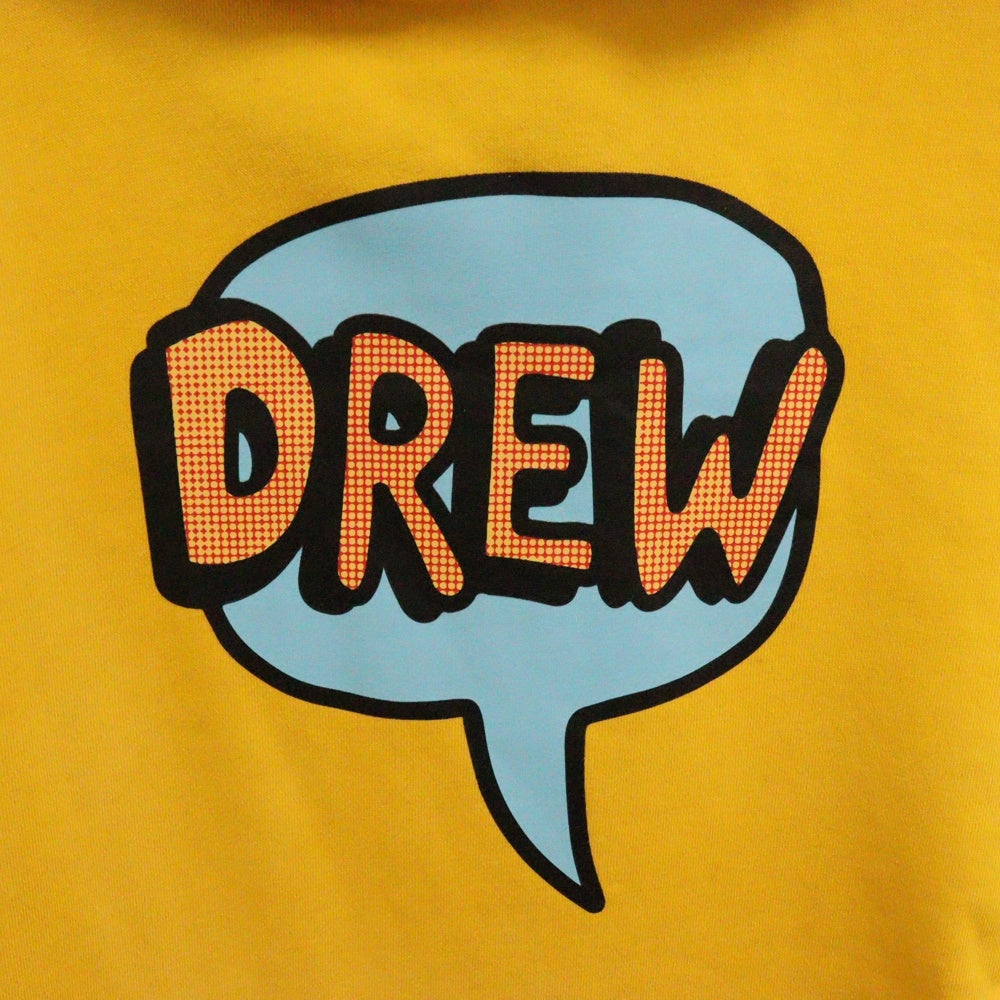 drew house(ドリューハウス) Speech Bubble Hoodie スピーチ バブル フーディー フロントプリント プルオーバーパーカー イエロー