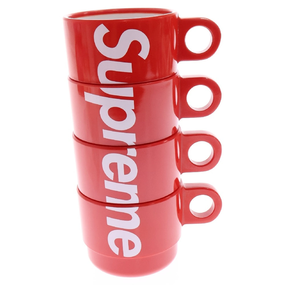 SUPREME(シュプリーム) 18SS Stacking Cups Set of 4 スタッキング カップセット コップ レッド/ホワイト