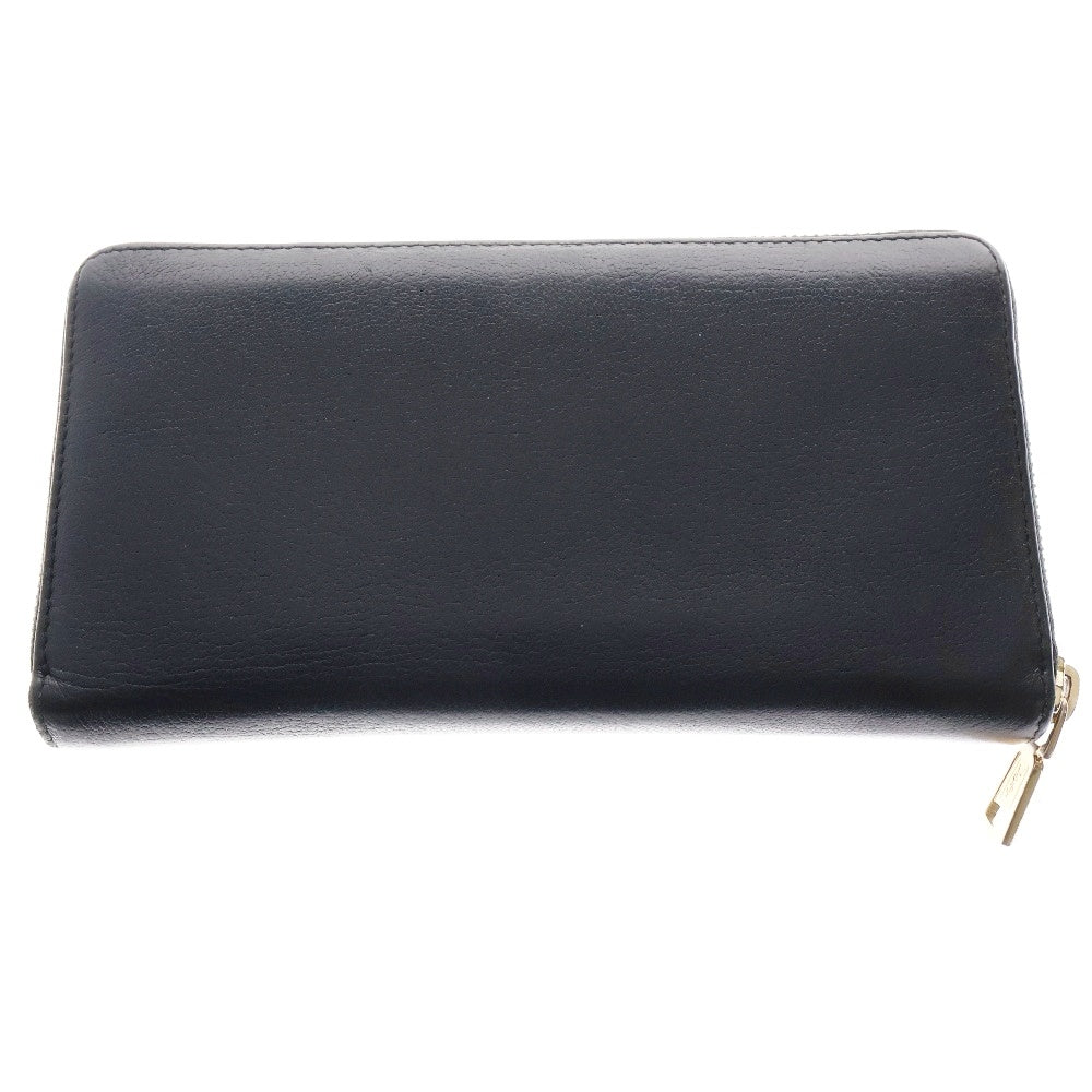YVES SAINT LAURENT(イヴサンローラン) YSLロゴ レザーロングウォレット 長財布 ブラック/ゴールド
