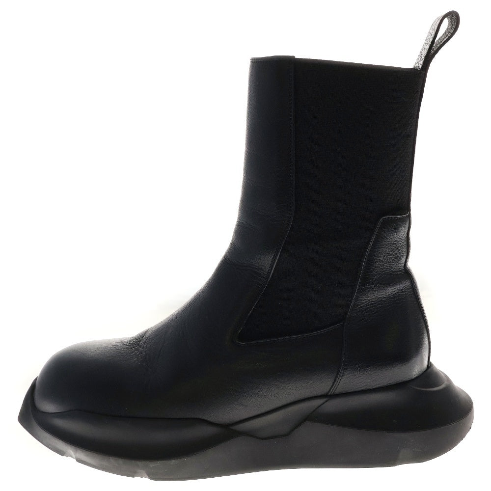Rick Owens(リックオウエンス) Geth Beatle Boots サイドゴア レザー ハイカットブーツ ブラック RU02B2808