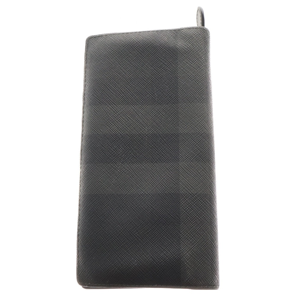 BURBERRY(バーバリー) ノバチェック 2つ折り長財布 PVC ブラック