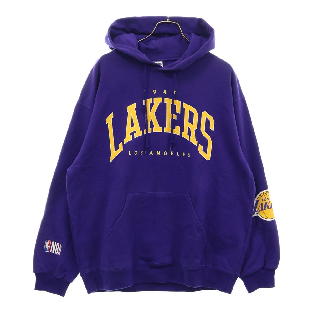 BAYFLOW(ベイフロー) NBA Lakers Logo レイカーズ ロゴプリント プルオーバーパーカー スウェット パープル