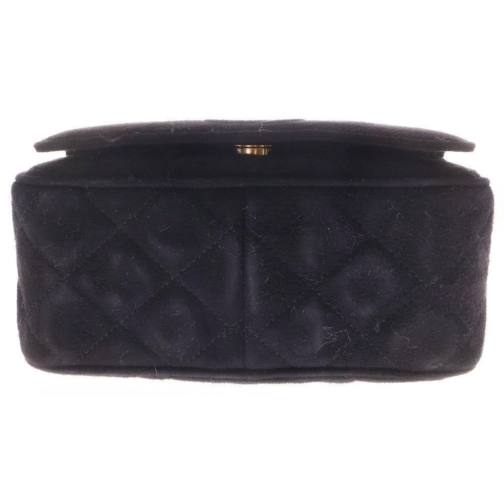 CHANEL(シャネル) マトラッセ ビジュー付き チェーンショルダーバッグ ココマーク スウェード ブラック 2番台