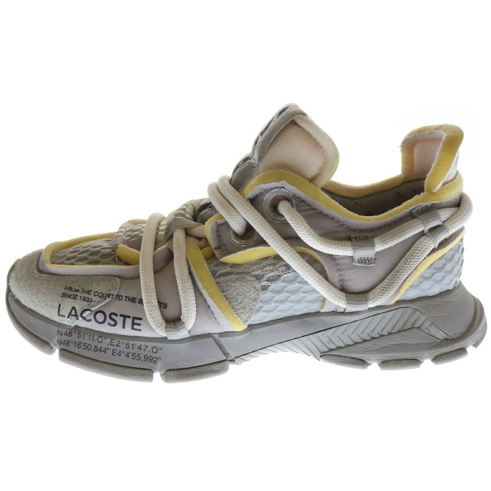 LACOSTE(ラコステ) ロープシューレース メッシュ ローカットスニーカー グレー UK9 745SMA00021E7
