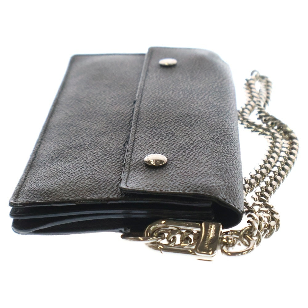 LOUIS VUITTON(ルイヴィトン) ダミエグラフィット ポルトフォイユ・アコルデオン ウォレットチェーン付き PVC 長財布 ブラック N60023