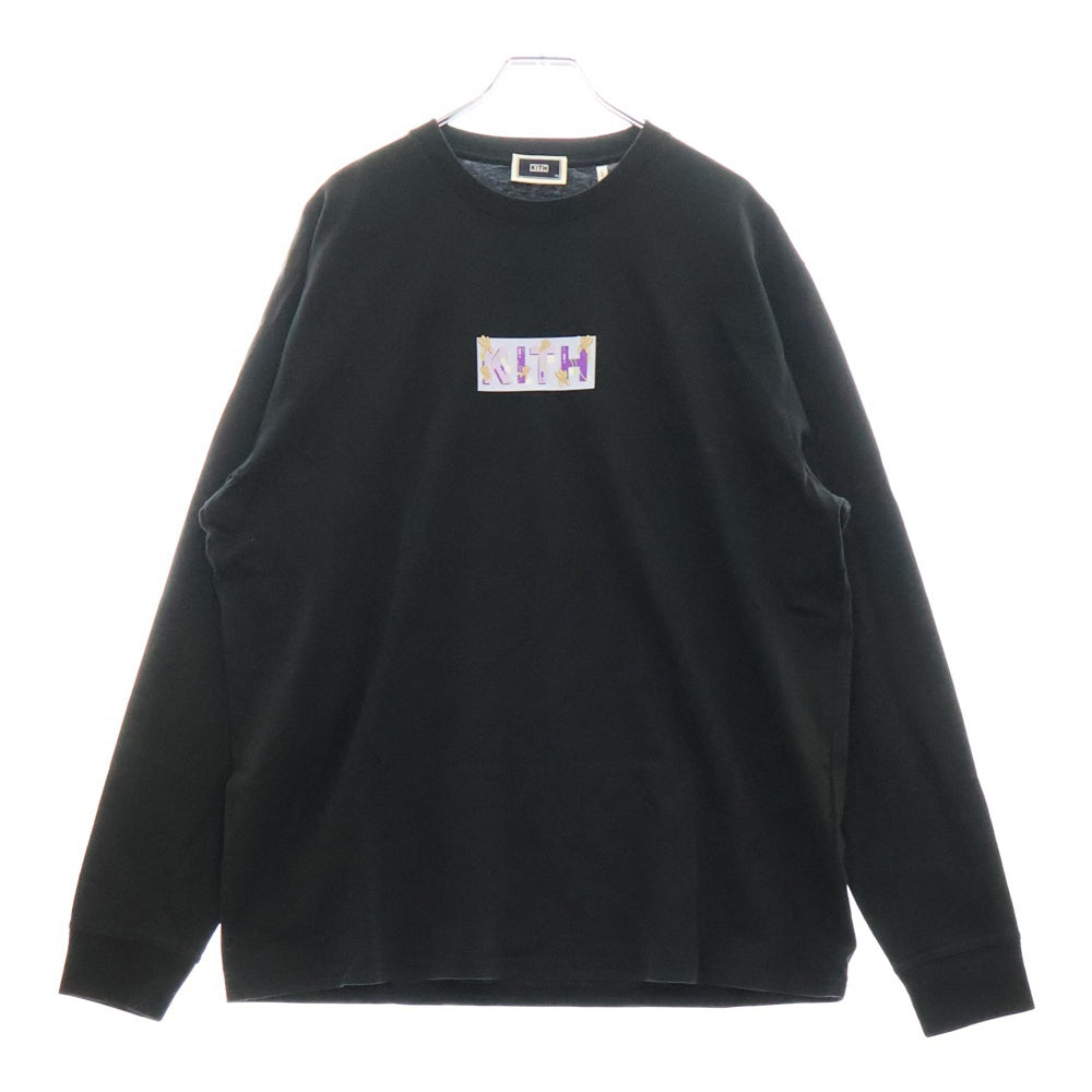 KITH(キス) SUPERWAXX CLASSIC LOGO L/S TEE スーパーワックス クラシックロゴ 長袖Tシャツ カットソー ブラック 21-070-060-0027-1-0