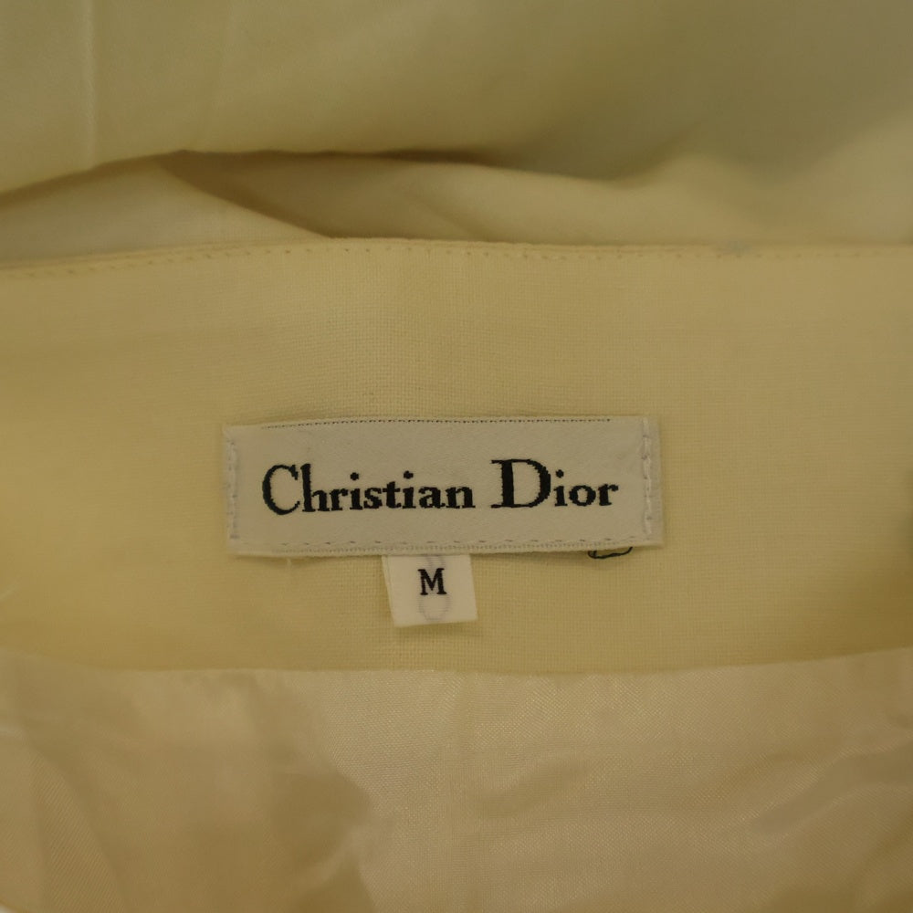 Christian Dior(クリスチャンディオール) サイドプリーツ スカート アイボリー レディース