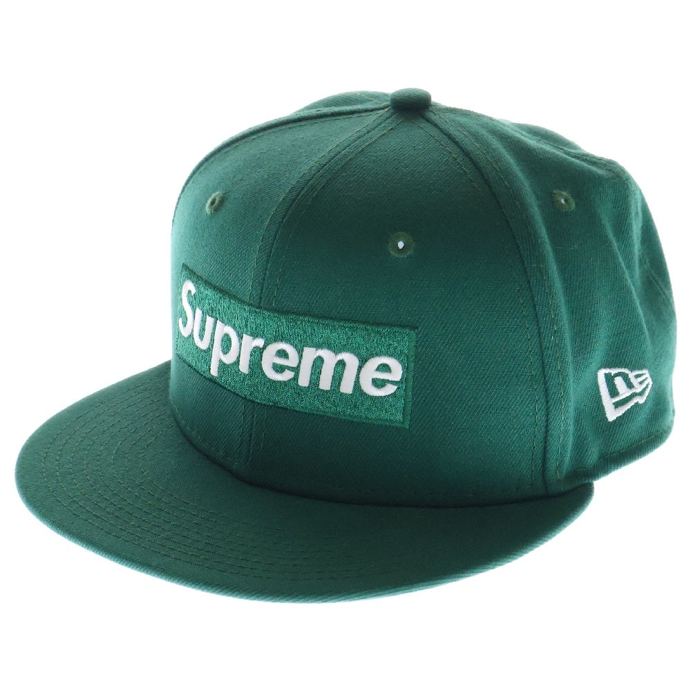 SUPREME(シュプリーム) ×NEW ERA Money Box Logo ボックスロゴ マネー刺繍 ベースボールキャップ 帽子 グリーン