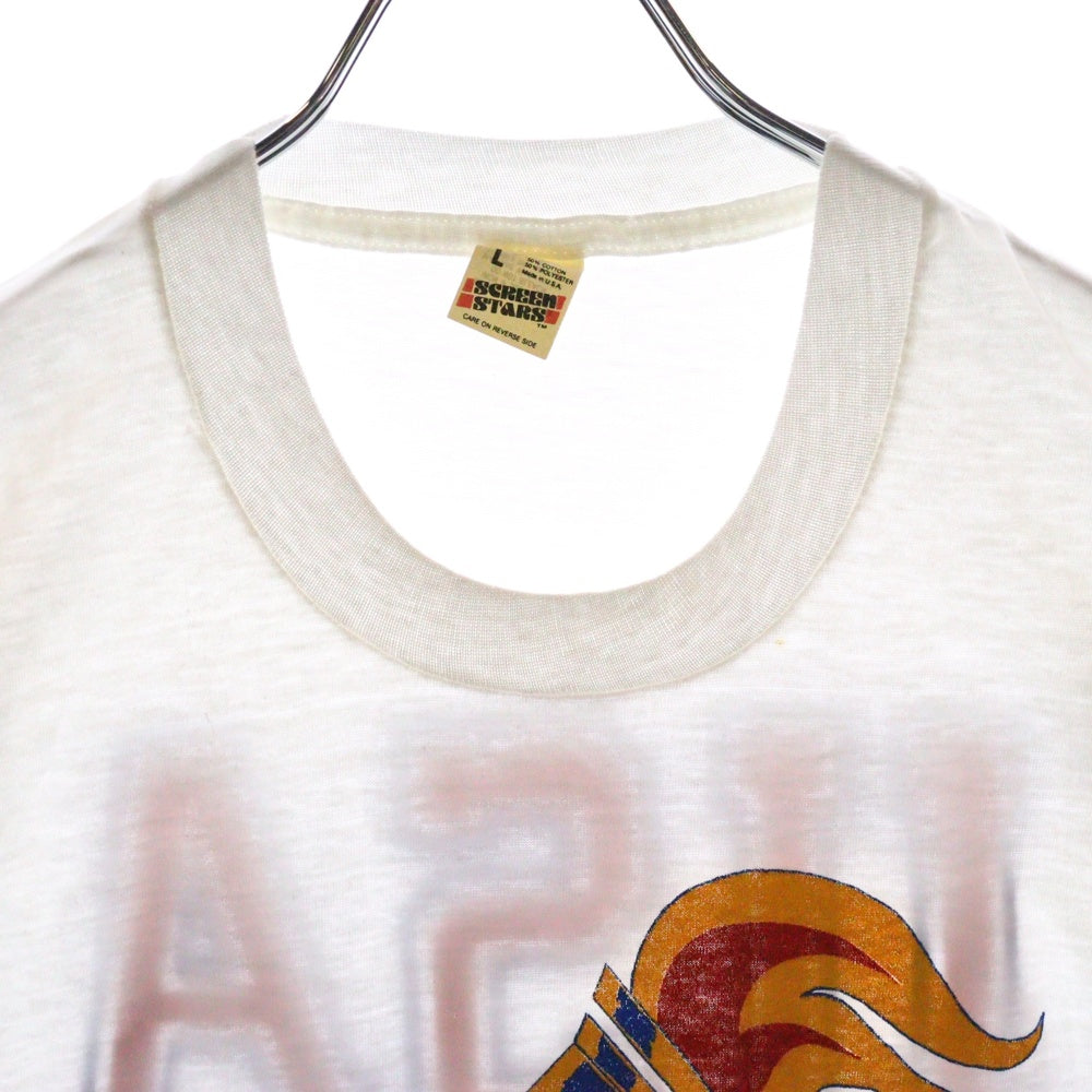 VINTAGE(ヴィンテージ) 80S SCREEN STARS GAMES スクリーンスターズ グラフィックプリント クルーネック コットン 半袖Tシャツ カットソー ホワイト