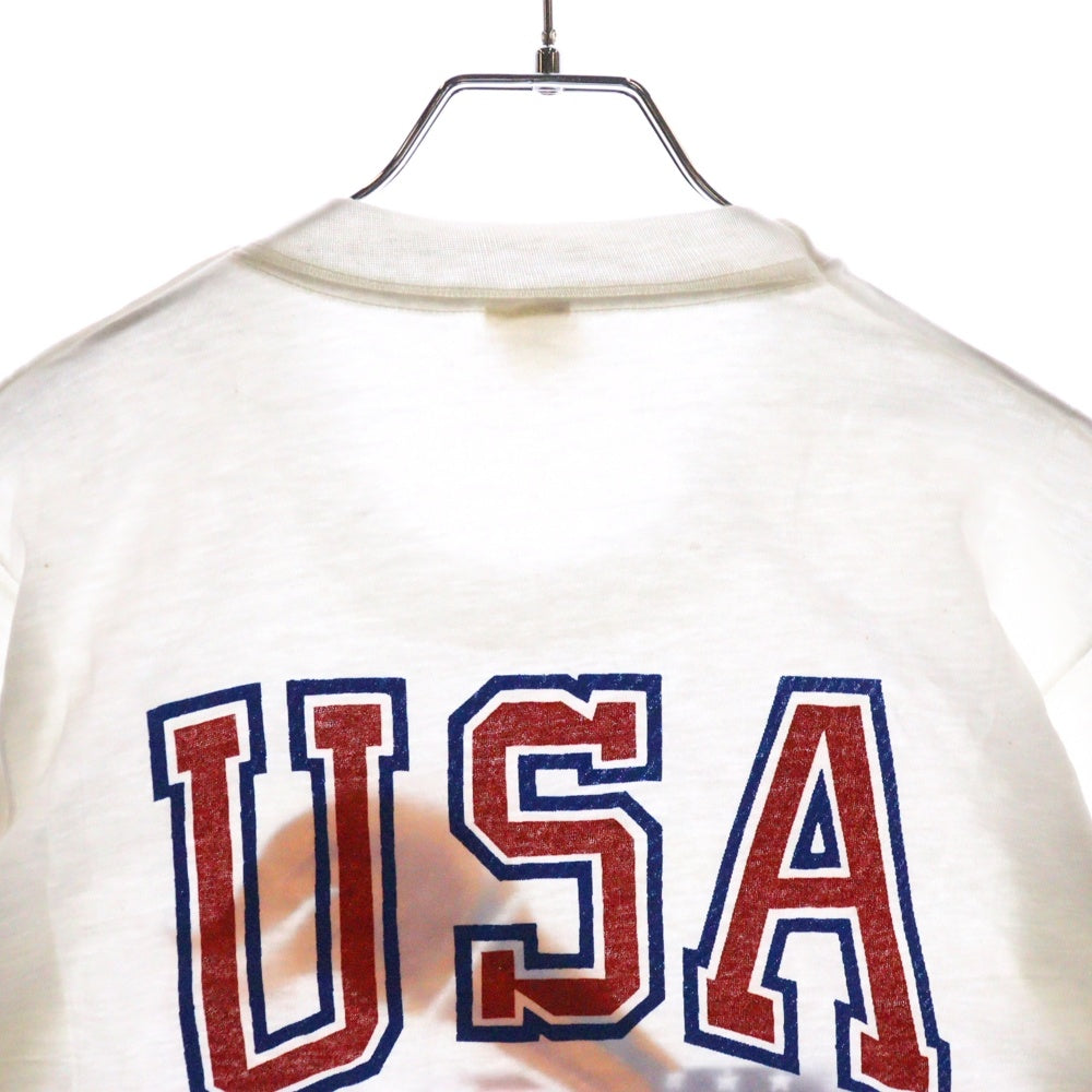 VINTAGE(ヴィンテージ) 80S SCREEN STARS GAMES スクリーンスターズ グラフィックプリント クルーネック コットン 半袖Tシャツ カットソー ホワイト