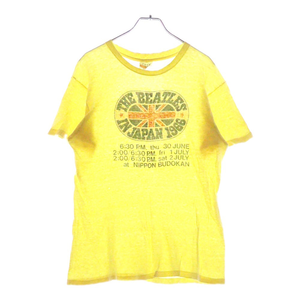 VINTAGE(ヴィンテージ) 80S 1966 THE BEATLES NIPPON BUDOUKAN TEE ザビートルズ 武道館 半袖Tシャツ カットソー イエロー
