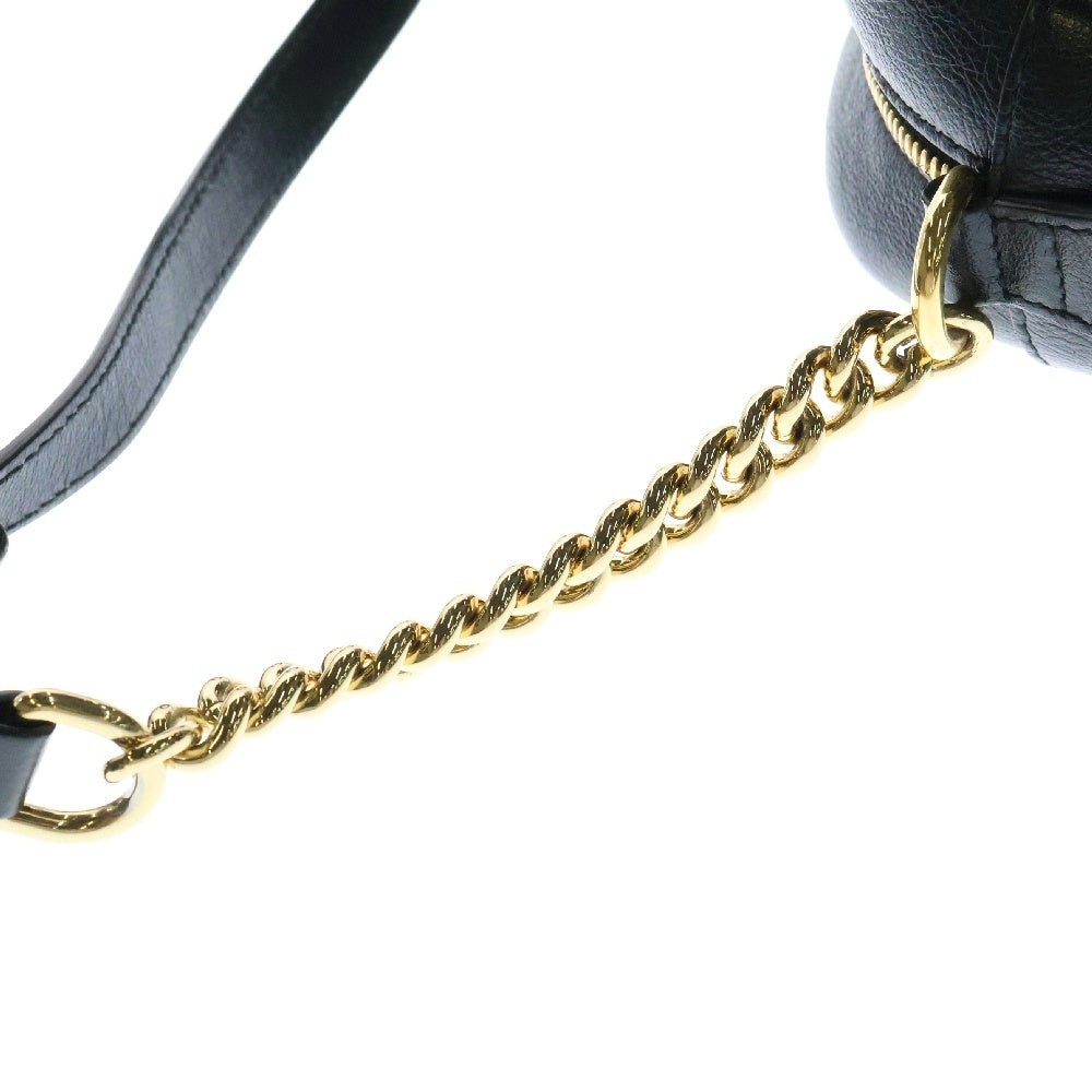 GUCCI(グッチ) GGマーモント キルティング チェーンショルダーバッグ ベージュ×ブラック キャンバス×レザー ゴールド金具 447632