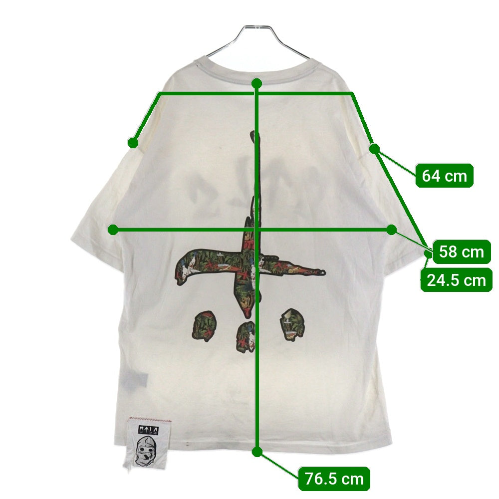 cvtvlist(カタリスト) 23AW Drunk aloha tee ロゴプリント クルーネック コットン 半袖Tシャツ カットソー ホワイト 2201060305