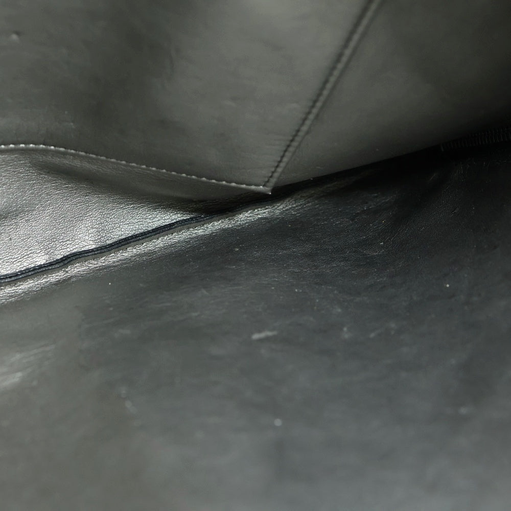 roar(ロアー) パッチワーク柄 クロスガンジップ レザー セカンド クラッチバッグ ブラック/ブラウン