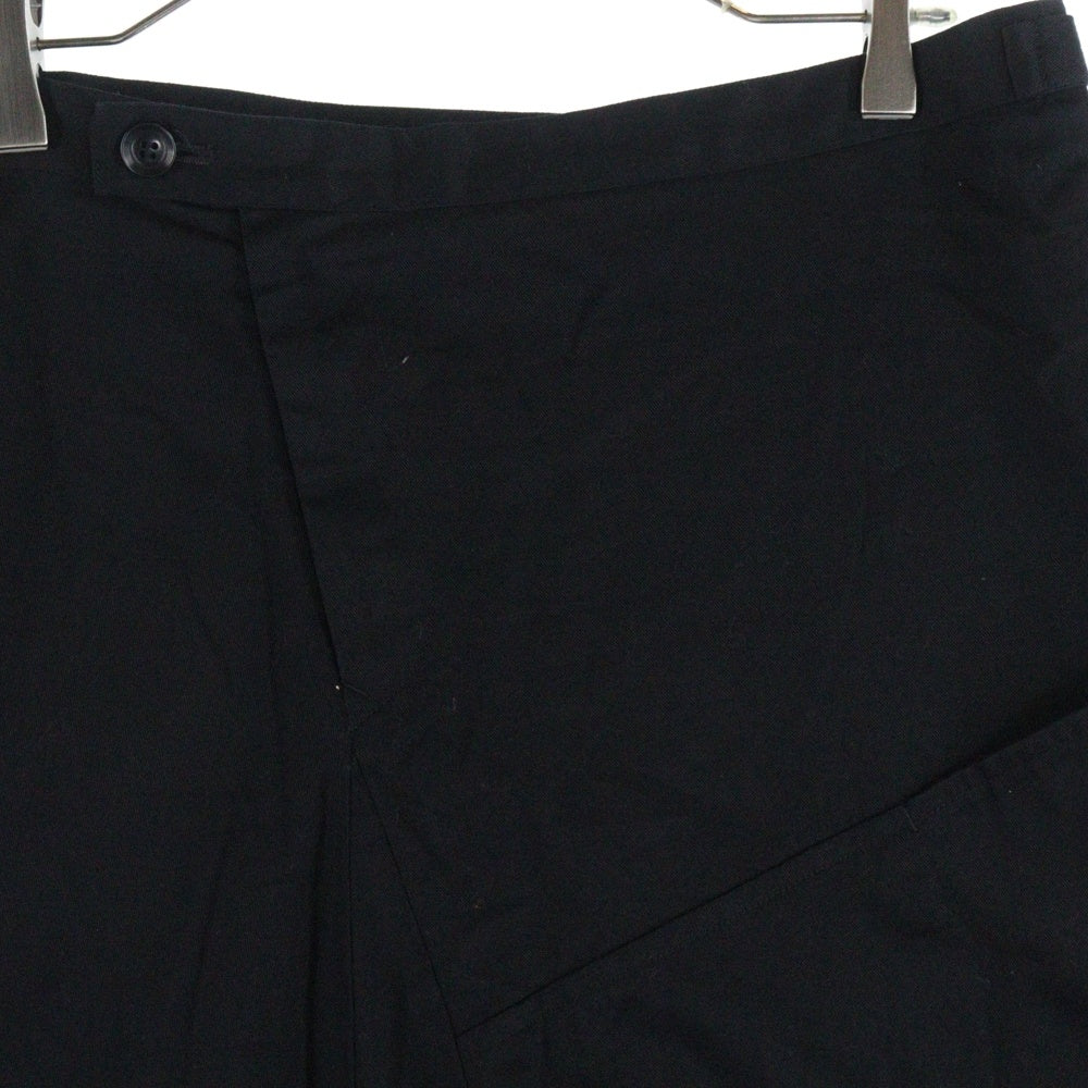 Y's(ワイズ) COTTON TWILL SKIRT WITH GUSSET ジップフライ コットン ロングスカート ブラック YT-S80-002 レディース