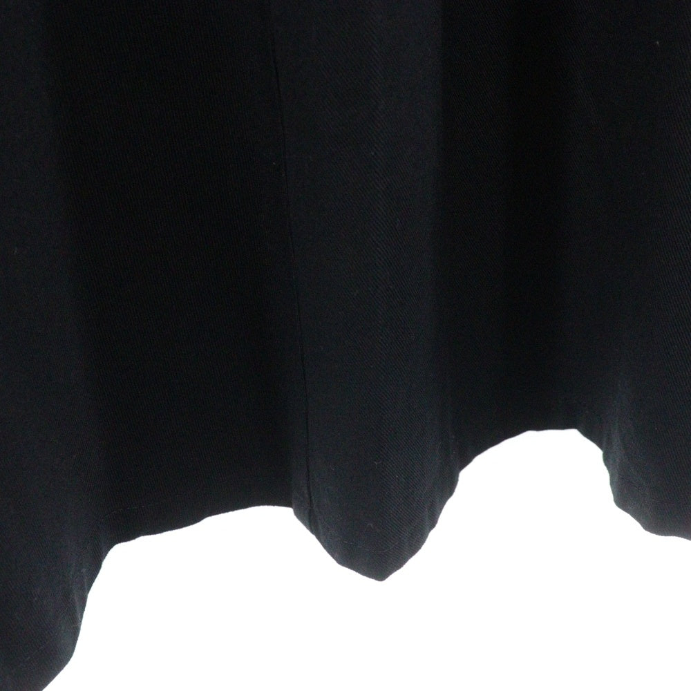 Y's(ワイズ) COTTON TWILL SKIRT WITH GUSSET ジップフライ コットン ロングスカート ブラック YT-S80-002 レディース