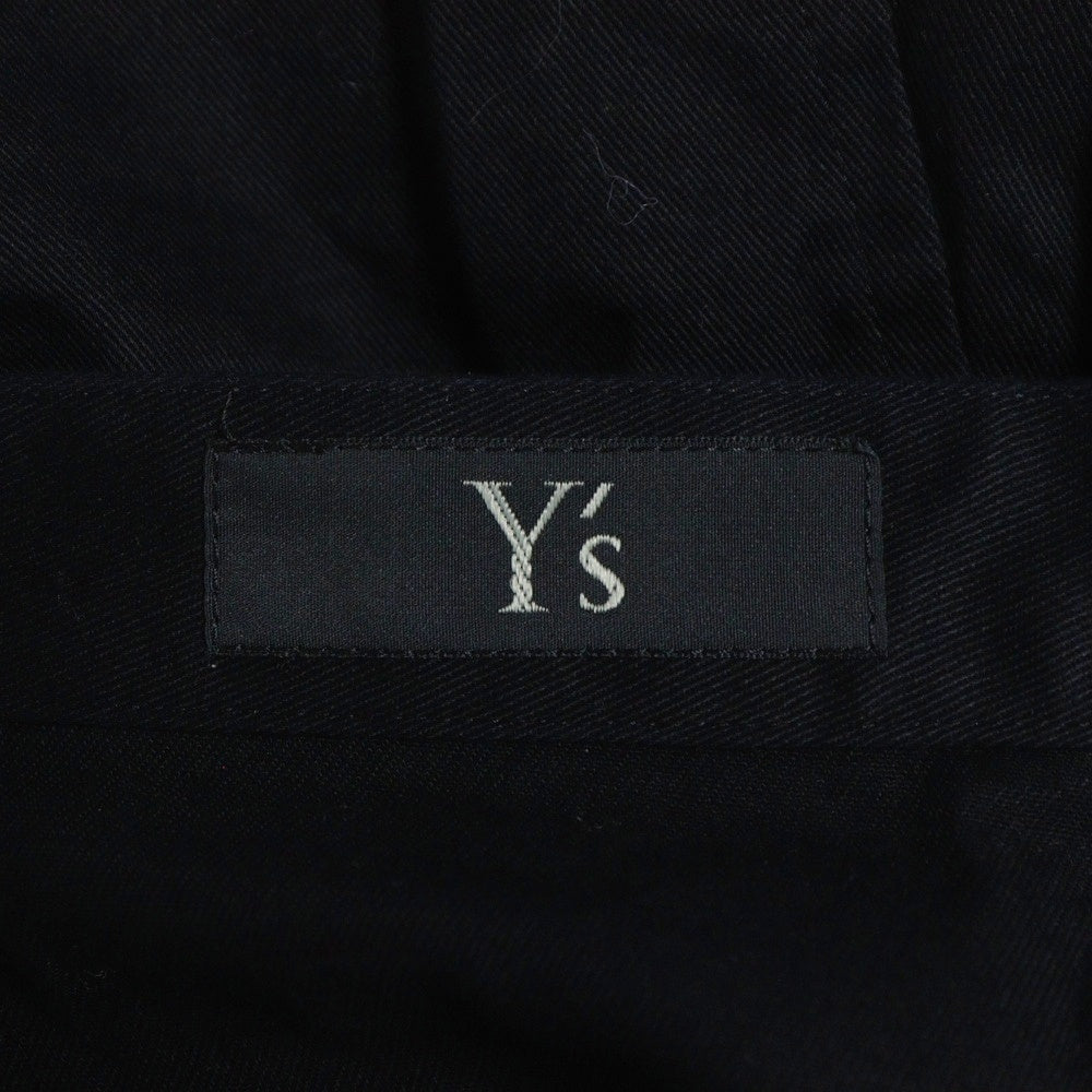Y's(ワイズ) COTTON TWILL SKIRT WITH GUSSET ジップフライ コットン ロングスカート ブラック YT-S80-002 レディース