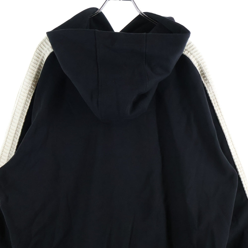 BARROW(バロウ) COTTON HOODIE アップリケ コットンフーディ プルオーバー スウェットパーカー ブラック 033960