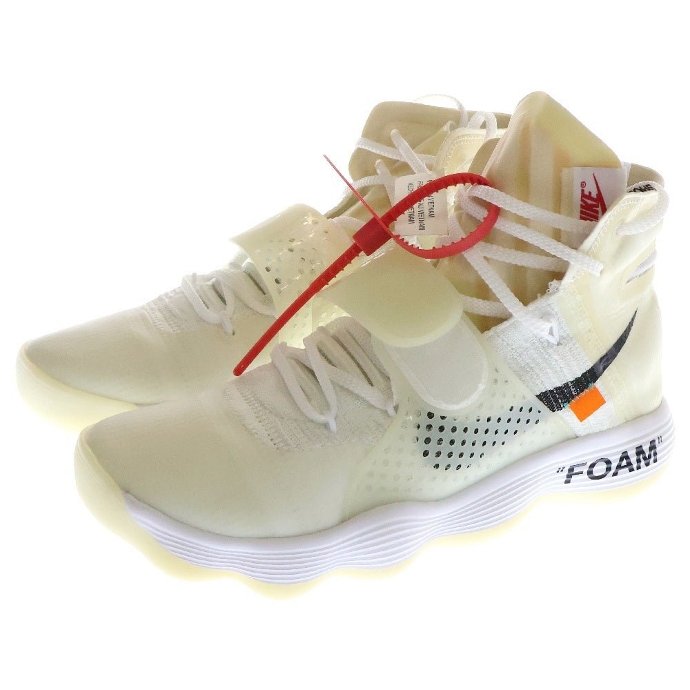 NIKE(ナイキ) ×OFF WHITE THE TEN REACT HYPERDUNK 2017 オフホワイト ザテン リアクトハイパーダンク ハイカットスニーカー アイボリー US10/28.0cm AJ4578-100