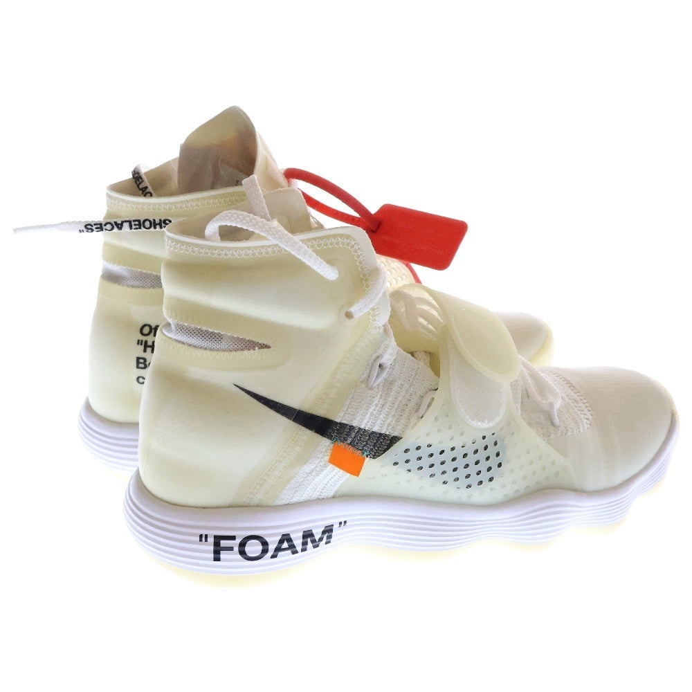 NIKE(ナイキ) ×OFF WHITE THE TEN REACT HYPERDUNK 2017 オフホワイト ザテン リアクトハイパーダンク ハイカットスニーカー アイボリー US10/28.0cm AJ4578-100