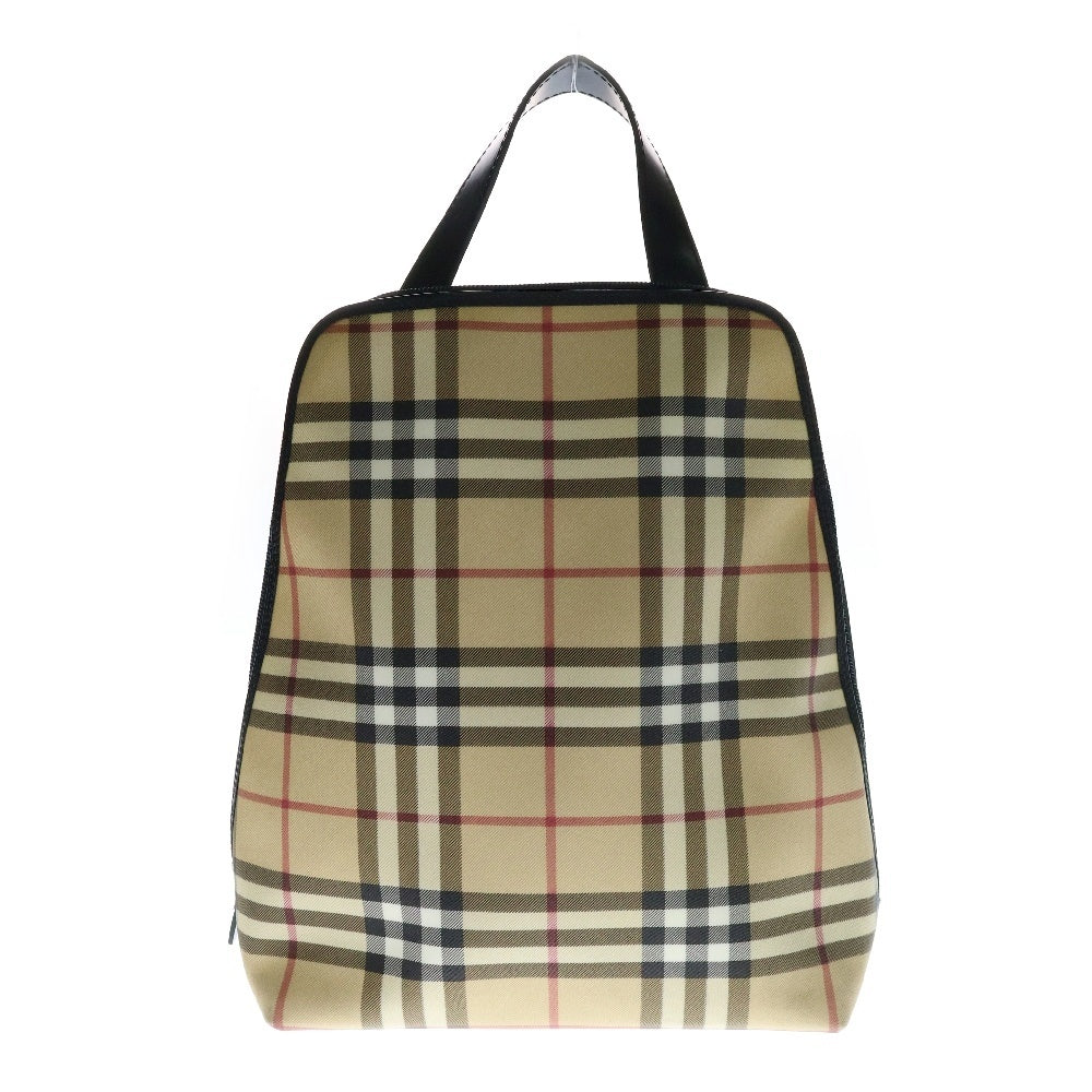 BURBERRY LONDON(バーバリーロンドン) ノバチェック PVC バックパック リュックサック ベージュ レディース